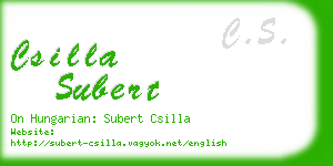 csilla subert business card